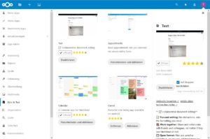 Abbildung 1: In der rechten Seitenleiste blendet die App-Verwaltung beim Klick auf eine der Erweiterungen Zusatzinformationen ein. Einige davon erlauben es auch, ihren Gebrauch auf bestimmte Gruppen einzuschränken.