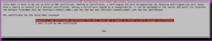 Abbildung 2: Diese Auswahl führt zu einem selbst signierten TLS-Zertifikat. Bei Bedarf wechseln Sie später zu einem von Let's Encrypt.