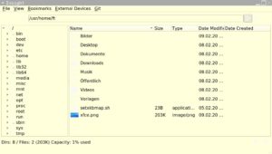 Abbildung 3: Luminas Dateimanager Insight bietet einen beschr&auml;nkten Funktionsumfang und bietet keinen 2-Fenster-Betrieb. Nat&uuml;rlich stehen bei Bedarf noch andere Dateimanager bereit.