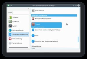 Abbildung 3: In der Rubrik <span class="ui-element">Sicherheit und Benutzer</span> findet sich ab OpenSuse 15.1 in YaST ein neues, einfach gestaltetes Firewall-Modul.