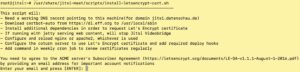 Abbildung 3: Das Skript zum Einrichten von Let's Encrypt fordert Sie zur Eingabe einer E-Mail-Adresse auf. An diese schickt es Warnhinweise, etwa bevor ein Zertifikat ausläuft.