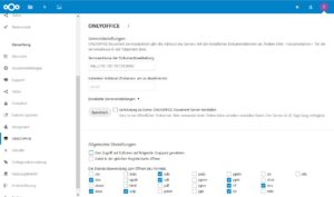Abbildung 3: In den Einstellungen der Nextcloud-App legen Sie unter anderem fest, welche Dokumente OnlyOffice als Standardanwendung öffnet.