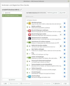 Abbildung 4: KDE Connect verbindet sich unkompliziert mit einem Android-Gerät.
