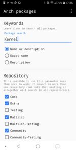 Abbildung 5: ArchPackages liefert Informationen zu Paketen aus den offiziellen Software-Quellen von Arch Linux.