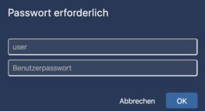Abbildung 6: Nach dem Anpassen der Konfiguration erscheint für den <span class="ui-element">Organisator</span> beim Erstellen einer neuen Konferenz ein Anmeldefenster, in dem er sich authentifiziert. Dies gilt jedoch nicht für andere Teilnehmer, die sich dazugesellen.