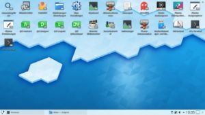 Abbildung 7: Plasma wirkt unter Trident im Vergleich zu XFCE etwas beh&auml;big. Zudem sind einige wichtige Apps noch nicht im Metapaket <span class="ui-element">KDE5</span> integriert.