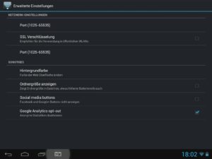 Abbildung 9: Wifi File Transfer bietet auch Sicherheitsfunktionen für Mehrbenutzer-Arbeitsplätze.