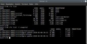 Abbildung 10: ZFS&nbsp;on&nbsp;Root geh&ouml;rt zu den herausragenden Beigaben von Trident. Die Befehle zum Einsatz der Funktionen entsprechen denen von ZFS unter anderen Umgebungen.