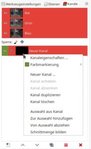 Abbildung 1: Im andockbaren Dialog <span class="ui-element">Kan&auml;le</span> rufen Sie &uuml;ber einen Rechtsklick mit der Maus ein Kontextmen&uuml; mit verschiedenen Funktionen auf. Unter anderem erstellen Sie hier einen neuen Kanal.