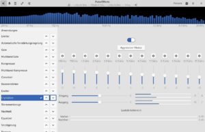Abbildung 2: Der Effekt <span class="ui-element">Crystalizer</span> erhöht während der Musikwiedergabe den Dynamikumfang und belebt so den flachen Sound, den viele Musikproduzenten auch heute noch bevorzugen.