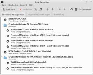 Abbildung 6: Mit dem Grub-Customizer passen Sie Ihr Startmen&uuml; Ihren W&uuml;nschen an.
