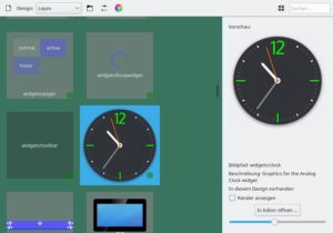 Abbildung 8: Der KDE-Design-Explorer verschafft einen Überblick über die Grafiken, aus denen sich ein Plasma-Theme zusammensetzt. Er öffnet die Dateien per Klick zum Bearbeiten in einem Grafikprogramm wie Inkscape.