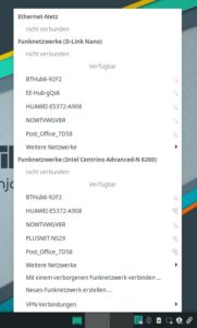 Abbildung 9: Manjaro erkennt alle Netzwerkzug&auml;nge und richtet diese automatisch korrekt ein.