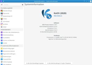 Abbildung 1: Für die Systemeinstellungen gibt es in KaOS einen gebündelten Dialog.