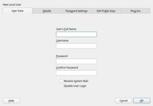 Abbildung 3: Systemadministration mit YaST: Zum Anlegen eines Benutzer-Accounts brauchen Sie nur Name und Passwort anzugeben.