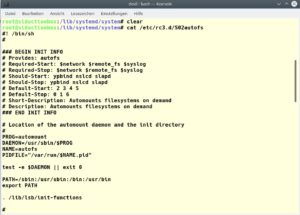 Abbildung 4: Das Init-Skript des Automounters AutoFS ist eines der k&uuml;rzeren Skripte unter SysVinit, ist aber trotzdem f&uuml;r Laien in der Regel zu un&uuml;bersichtlich.