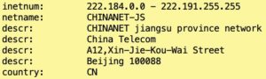 Abbildung 1: Mit dem Kommando <code>whois</code> ermitteln Sie, wer hinter einer IP-Adresse steckt.