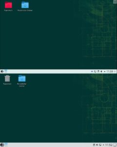 Abbildung 1: Bis auf veränderte Icons und das entfallene globale Menü rechts oben (früher "Cashew") unterscheiden sich der KDE-Desktop von OpenSuse Leap 15.1 (oben) und Leap 15.2 (unten) auf den ersten Blick kaum.