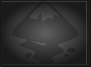 Abbildung 3: Das importierte Inkscape-Logo: Die wei&szlig;e Schneekuppe wird durch eine boolesche Operation transparent.
