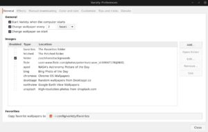 Abbildung 5: Bei Bedarf passen Sie das Design von MakuluLinux in vielerlei Hinsicht an. Mit Variety ver&auml;ndern Sie etwa den Desktop-Hintergrund auf jede nur erdenkliche Art und Weise.