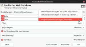 Abbildung 5: Ein Klick auf <span class="ui-element">Zur&uuml;cksetzen</span> stellt zu jeder Zeit die Vorgabewerte eines Filters wieder her. Nicht mehr ben&ouml;tigte Filtereinstellungen sollten Sie nach einer gewissen Zeit l&ouml;schen.