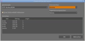 Abbildung 7: Textmaker erlaubt auch den Import aus relationalen Datenbanken wie PostgreSQL &ndash; allerdings nur &uuml;ber den Umweg CSV.