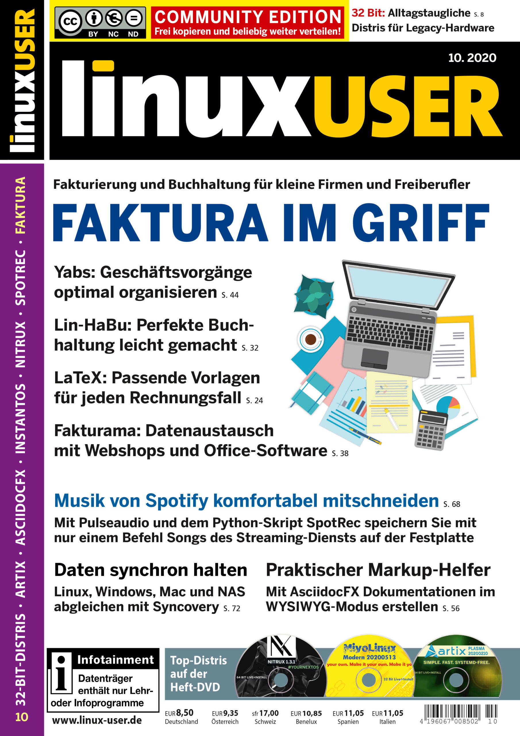 Heftcover LinuxUser Community Edition 10/2020