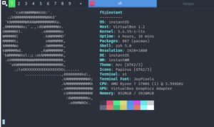 Abbildung 2: Eine der Optionen des Hauptmenüs ist die Infoansicht, die relevante Fakten zu Soft- und Hardware des Systems vermittelt.
