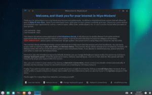 Abbildung 5: Der Startbildschirm von MiyoLinux l&auml;sst nicht auf den einfachen Openbox-Fenstermanager schlie&szlig;en.