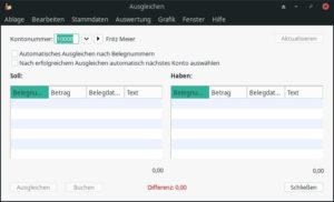 Abbildung 5: Korrelierende Buchungen definieren Sie per Mausklick.