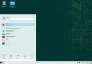 Abbildung 1: Einen nicht weiter angepassten KDE-Desktop oder …