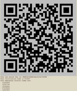 Abbildung 1: Den von Google Authenticator erzeugten QR-Code scannen Sie mit einer OTP-App wie FreeOTP.
