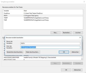 Abbildung 2: Damit das System die mit Qemu installierten Programme findet, passen Sie die <code>PATH</code>-Variable der Shell an.