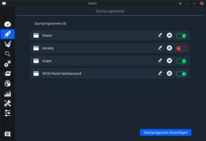Abbildung 3: In einem entsprechenden Dialog definieren Sie, welche Anwendungen automatisch beim Systemstart aktiviert sind.