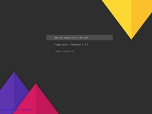 Abbildung 4: Ventoy mit dem von Gnome-look.org geladenen Grub-Theme Tela sowie selbsterkl&auml;renden Alias-Namen f&uuml;r die auf den USB-Stick geladenen Linux-Images.