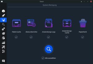 Abbildung 5: Stacer l&ouml;scht auf Wunsch nicht mehr ben&ouml;tigte Daten aus einer Linux-Installation.