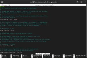 Abbildung 6: Die Dokumentation zu Zram-generator erl&auml;utert die einzelnen Optionen, um <code>zram0</code> zu konfigurieren.