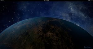 Abbildung 9: Eine kleine Spielerei bringt das kommende Fedora&nbsp;33 mit: Der animierte Desktop-Hintergrund verwendet je nach Tageszeit wechselnde Farbschattierungen.
