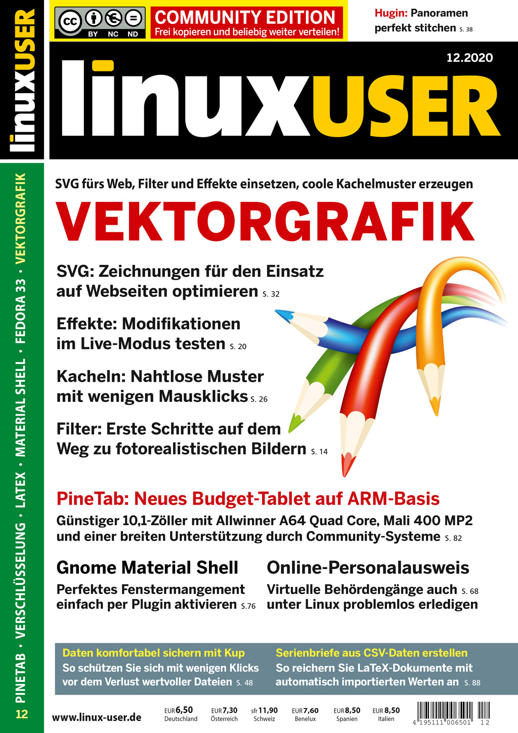 Heftcover LinuxUser Community Edition 12/2020