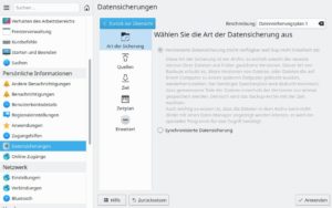 Abbildung 1: Kup-Backup integriert sich nach der Installation in die Systemeinstellungen des Plasma-Desktops. Die Anwendung lässt sich aber auch auf herkömmliche Weise in einem eigenen Fenster öffnen.