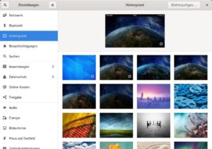 Abbildung 2: Der animiert Desktop-Hintergrund von Fedora&nbsp;33 passt die Ansicht an die Tageszeiten an.