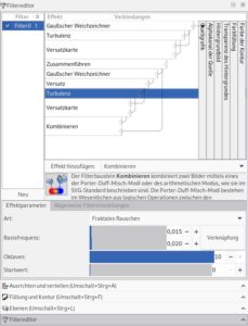 Abbildung 3: Im Filterdialog m&uuml;ssen Sie die einzelnen Effekte konfigurieren und dann miteinander verkn&uuml;pfen.