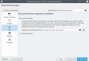 Abbildung 4: Erkennt Kup ein eingehängtes Speichermedium nicht, tragen Sie es von Hand ein.