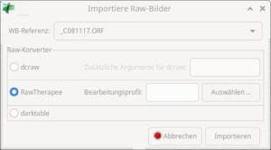Abbildung 5: Bei Bedarf ist Hugin in der Lage RAW-Files automatisch zu konvertieren, um diese anschließend zu einem Panorama zusammenzusetzen.