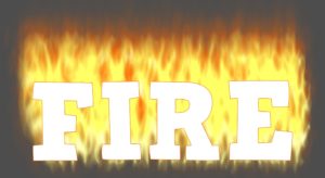 Abbildung 6: Wo Rauch ist, da muss auch Feuer sein &ndash; Feuer erzeugt mit einem Filter.