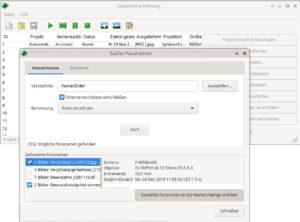 Abbildung 14: PTBatcherGUI ermittelt anhand der EXIF-Daten automatisch zusammengehörende Bilder.