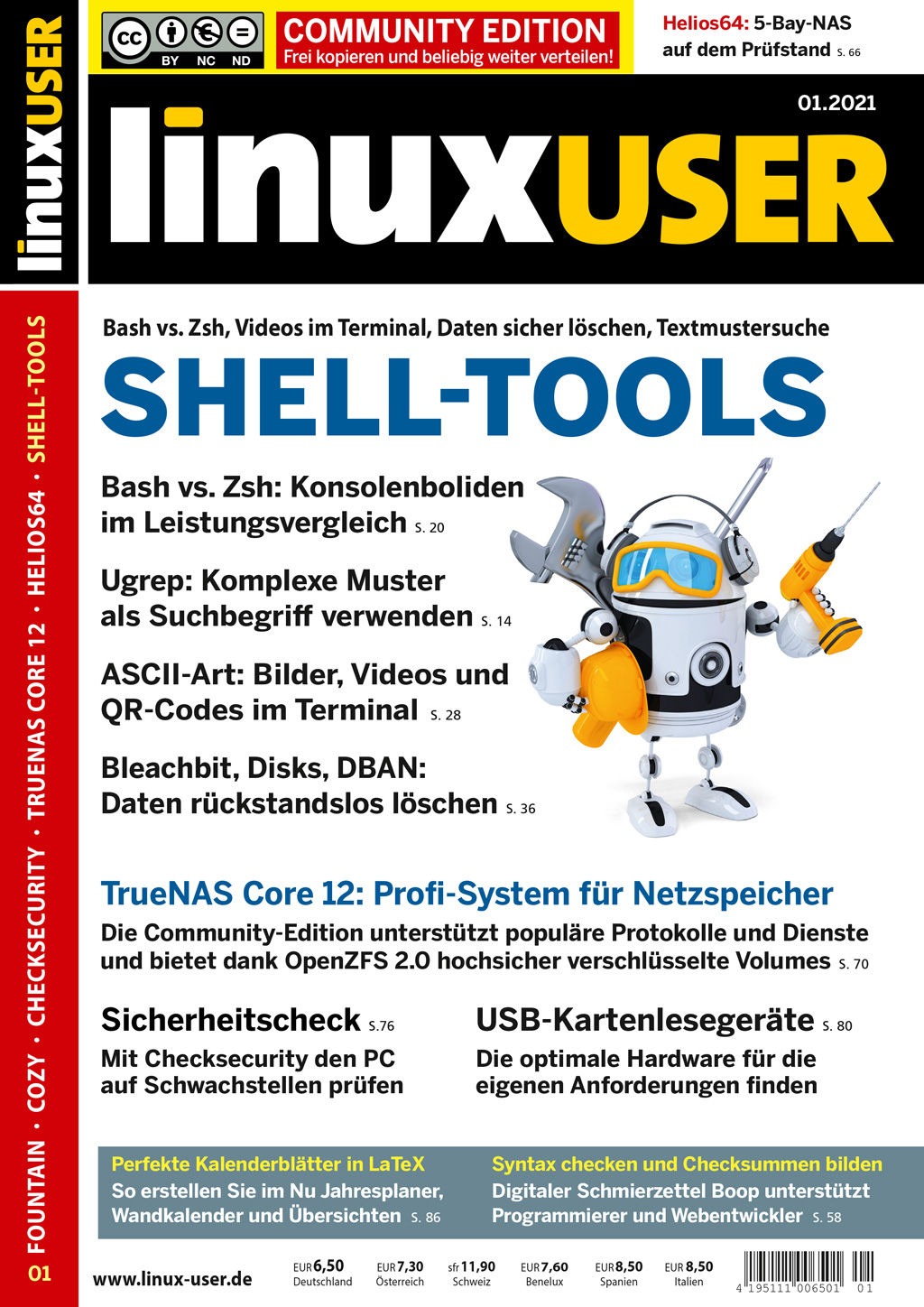 Heftcover LinuxUser Community Edition 01/2021