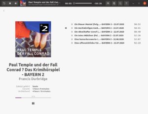 Abbildung 2: In der Kapitelansicht verrät Cozy links unten, wann Sie das Hörbuch zuletzt gehört haben und wie viele Minuten Sie noch lauschen dürfen.
