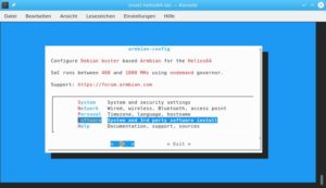 Abbildung 2: F&uuml;r die wichtigsten Konfigurationsarbeiten sowie das Nachziehen weiterer Software-Module gibt es ein textbasiertes Werkzeug.