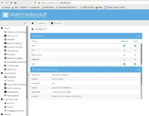 Abbildung 3: Die Open-Source-NAS-Software OpenMediaVault erleichtert die Konfiguration des Netzwerkspeichers.
